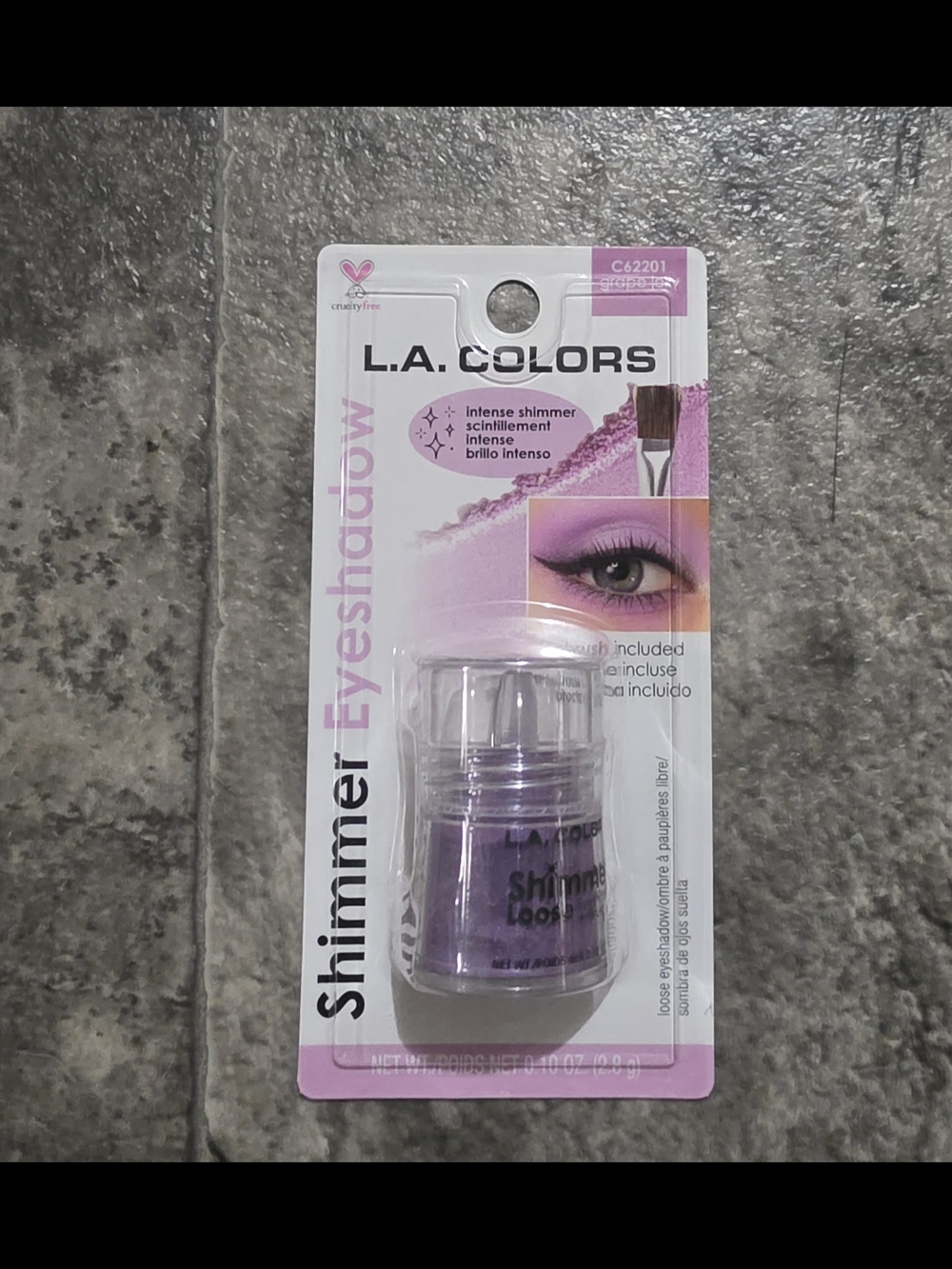 L.A. COLORS Shimmer Loose Eyeshadow - C62201 Grape Jelly 0.10oz BNIB